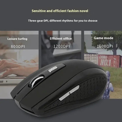 2.4G Wireless Mouse Portable Ergonomics Mouse Mobile Optical Office Mouse Adjustable 1600DPI Levels For Notebook Laptop MacBook