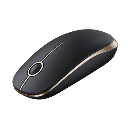 VssoPlor Wireless Mouse - Black & Gold