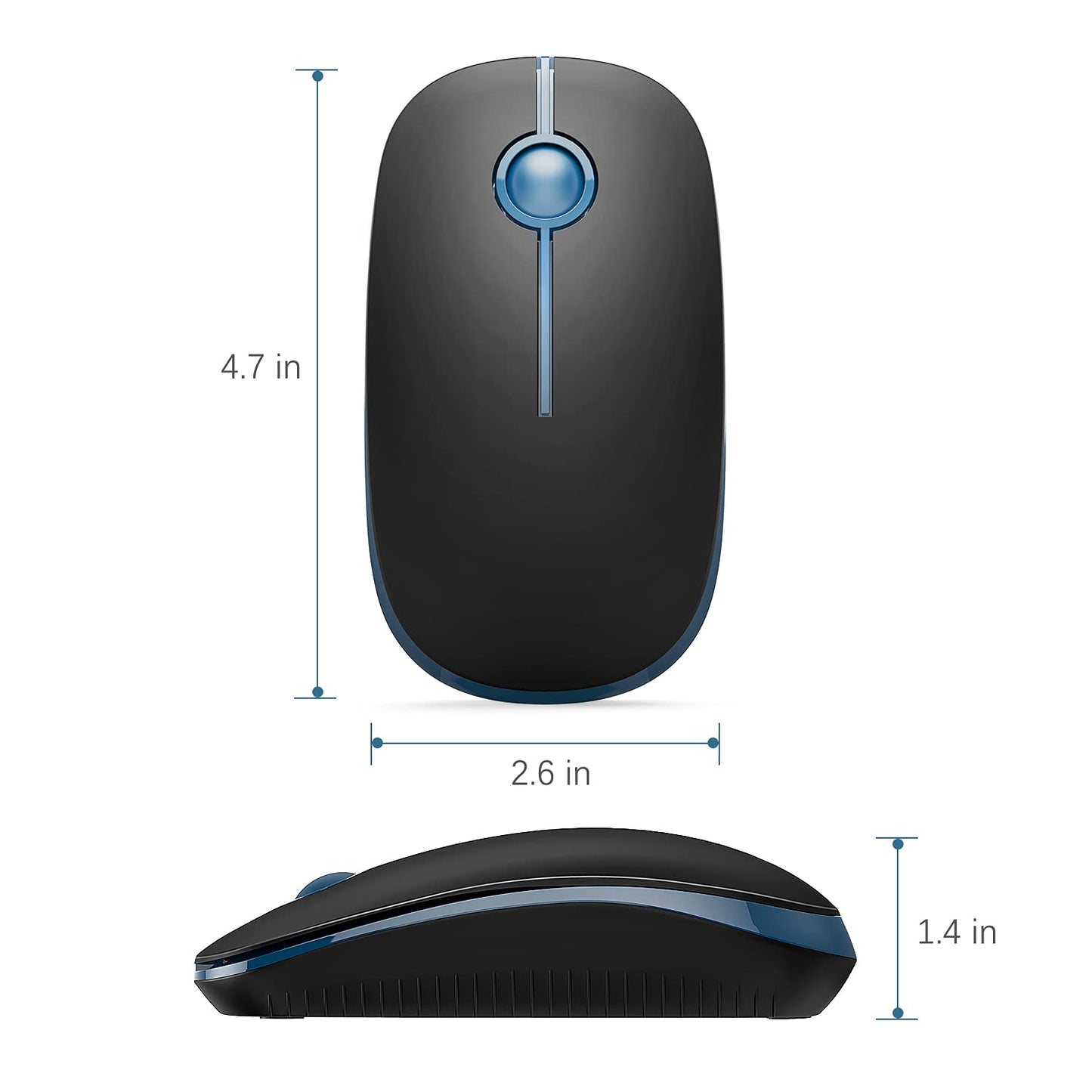 VssoPlor Wireless Mouse - Black & Gold