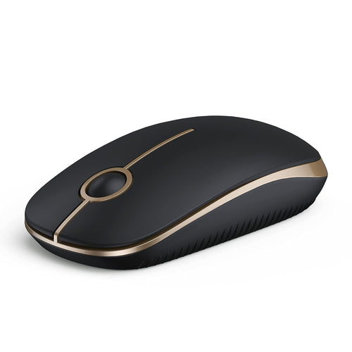 VssoPlor Wireless Mouse - Black & Gold