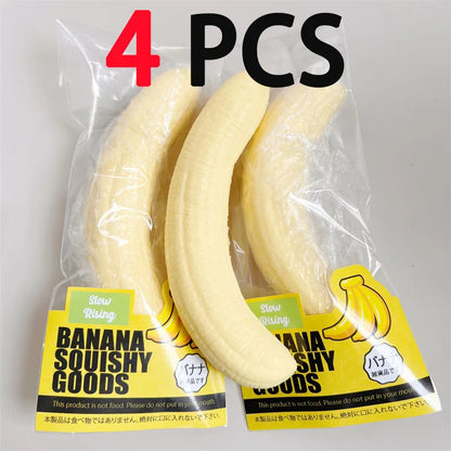 New Soft Banana Squishy Toy Slow Rising Yellow Banana Flesh Rebound Squeeze Toy Anti Stress Release Ball Hand Relax Child Gifts