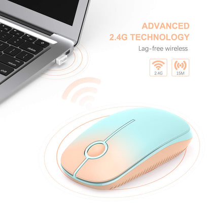 VssoPlor Wireless Mouse - Black & Gold