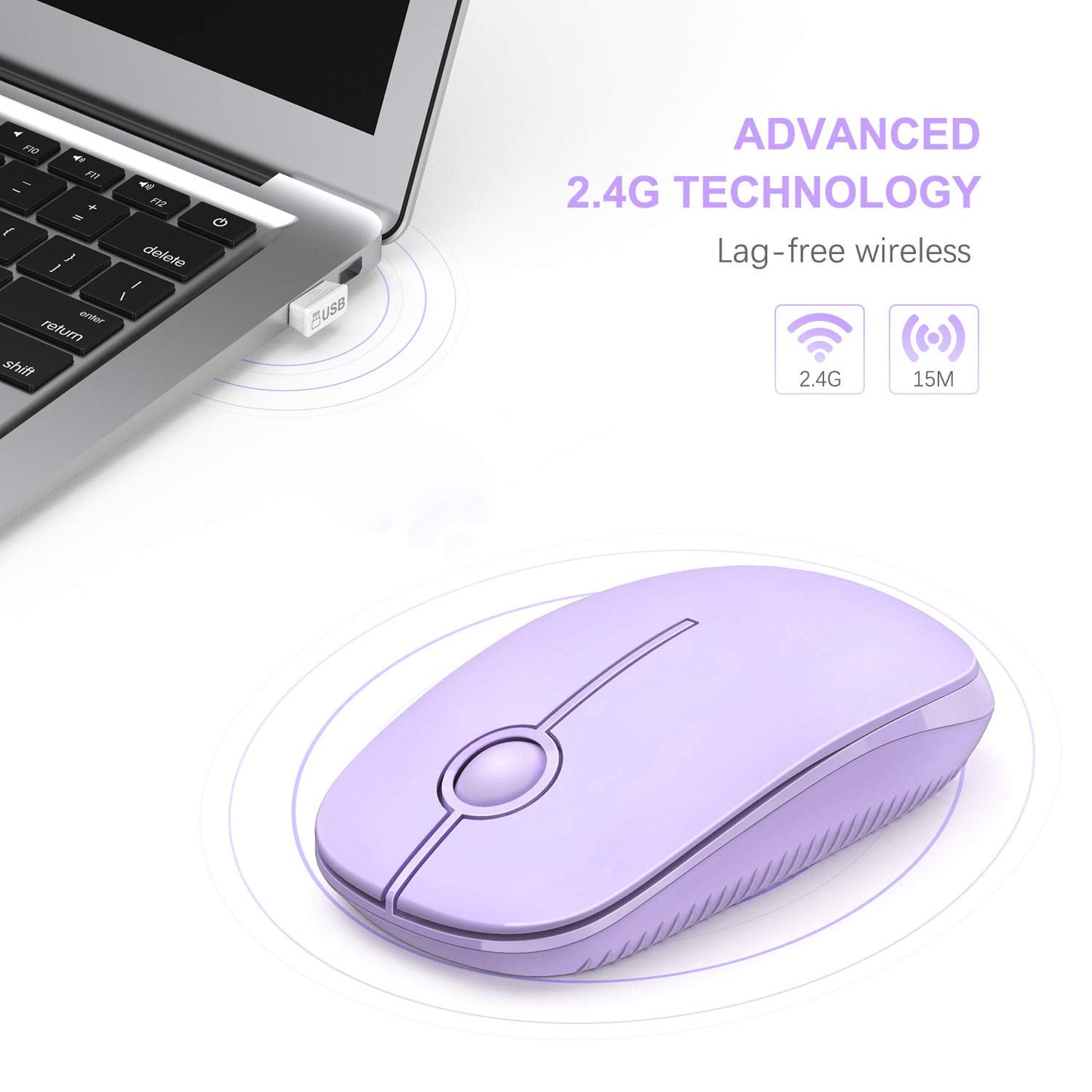 VssoPlor Wireless Mouse - Black & Gold