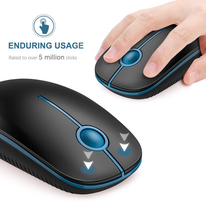VssoPlor Wireless Mouse - Black & Gold