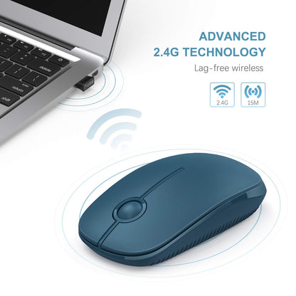 VssoPlor Wireless Mouse - Black & Gold