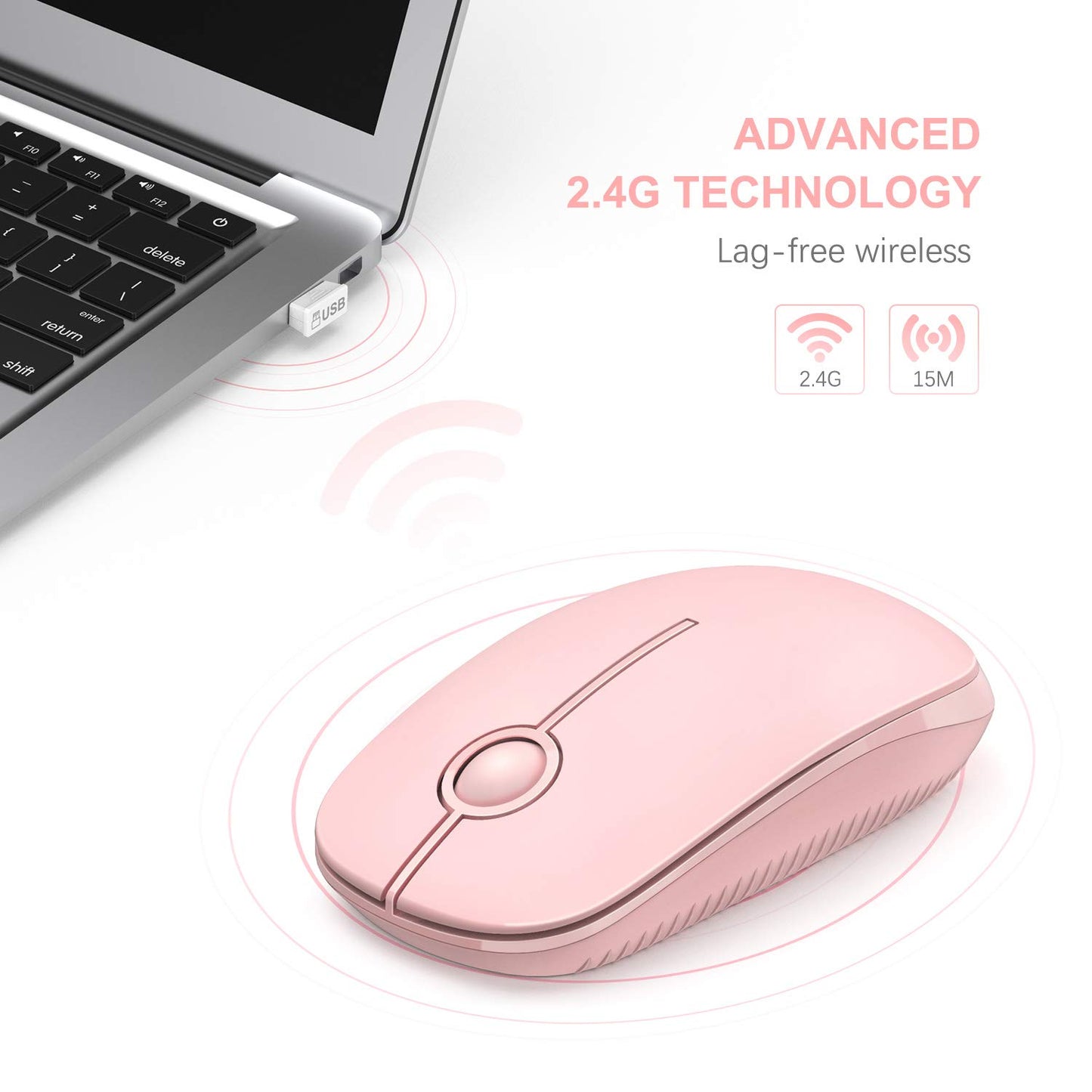 VssoPlor Wireless Mouse - Black & Gold