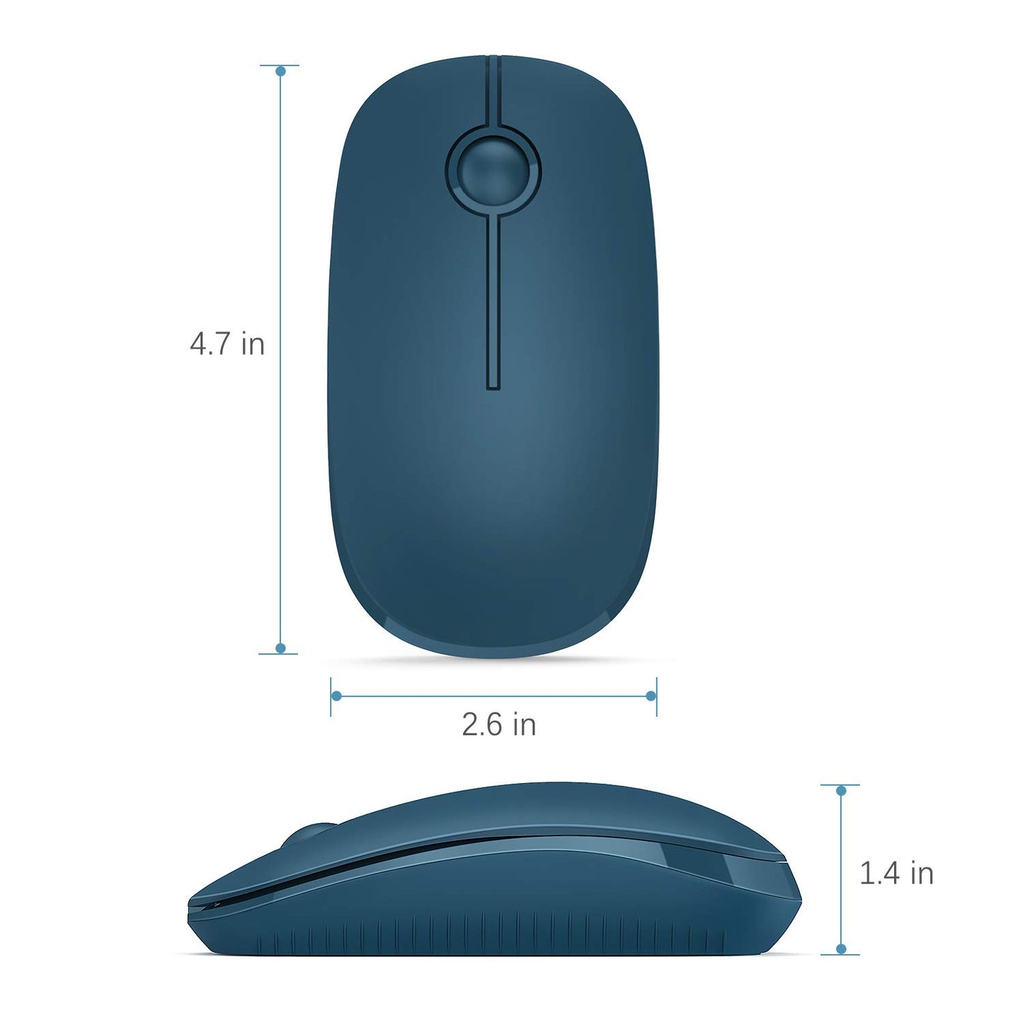 VssoPlor Wireless Mouse - Black & Gold
