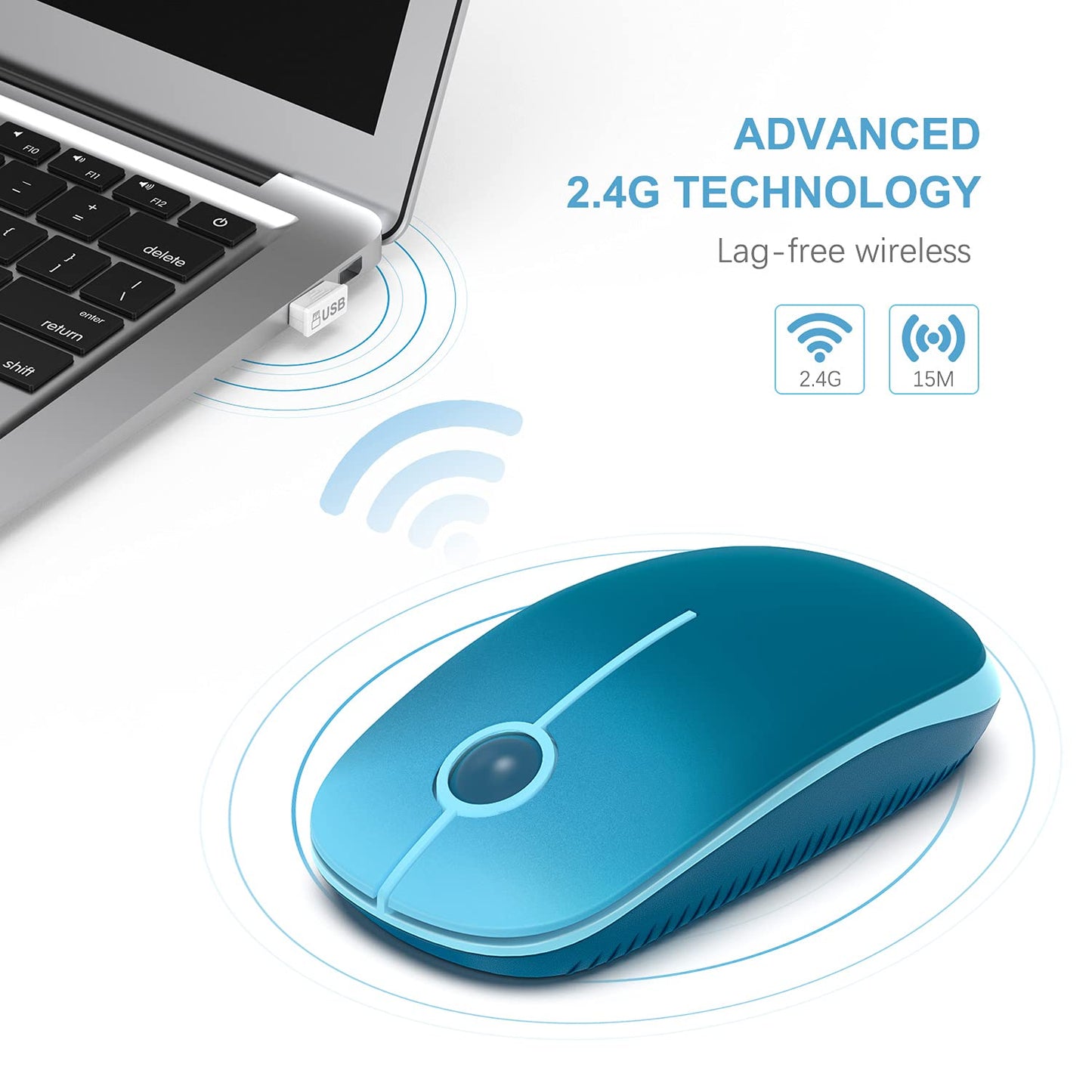 VssoPlor Wireless Mouse - Black & Gold
