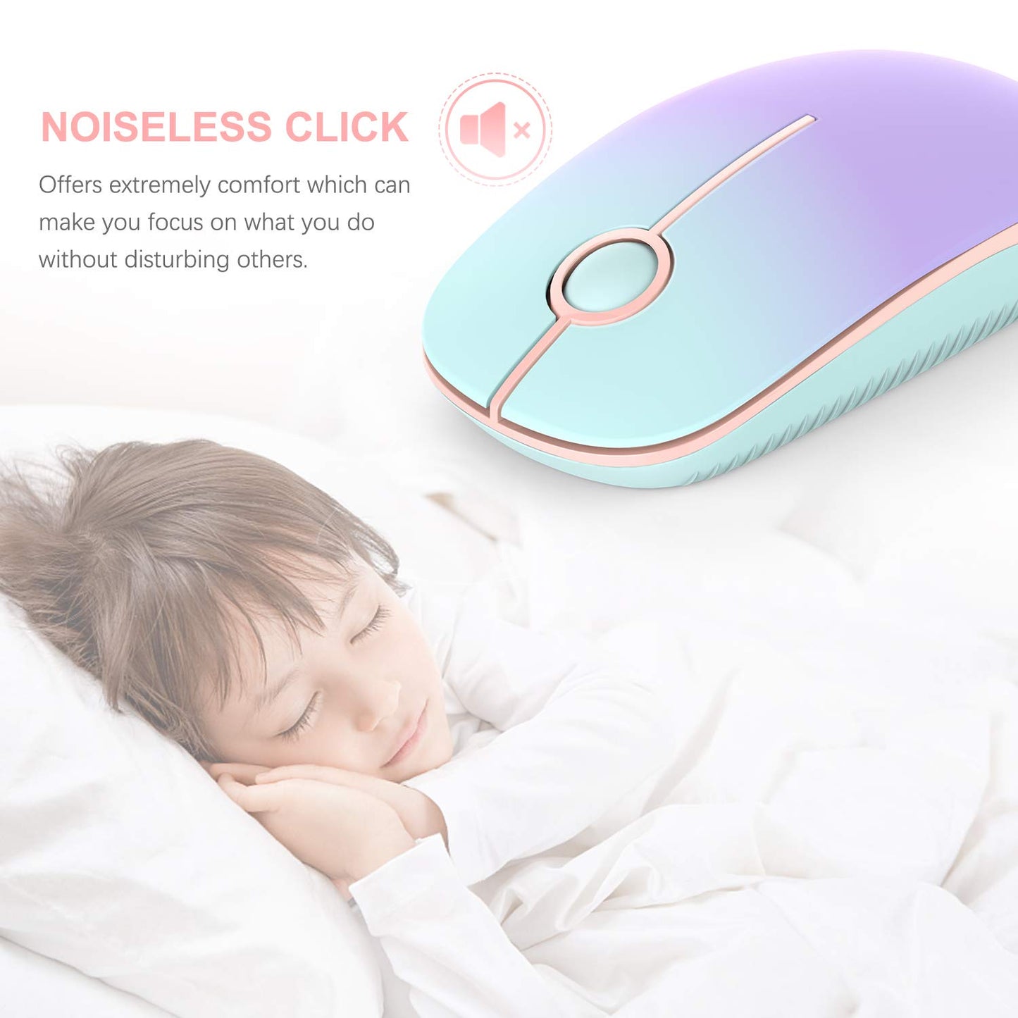 VssoPlor Wireless Mouse - Black & Gold