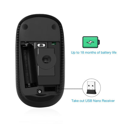 VssoPlor Wireless Mouse - Black & Gold
