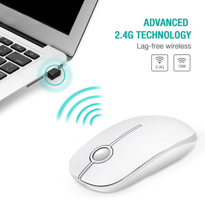 VssoPlor Wireless Mouse - Black & Gold