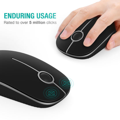 VssoPlor Wireless Mouse - Black & Gold