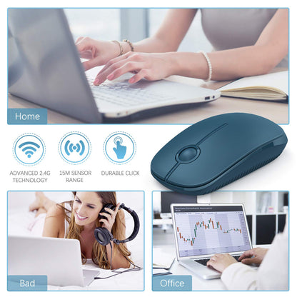 VssoPlor Wireless Mouse - Black & Gold