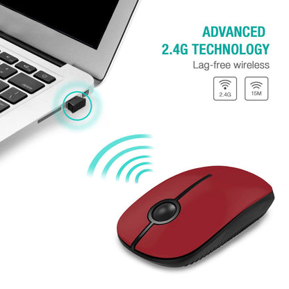 VssoPlor Wireless Mouse - Black & Gold