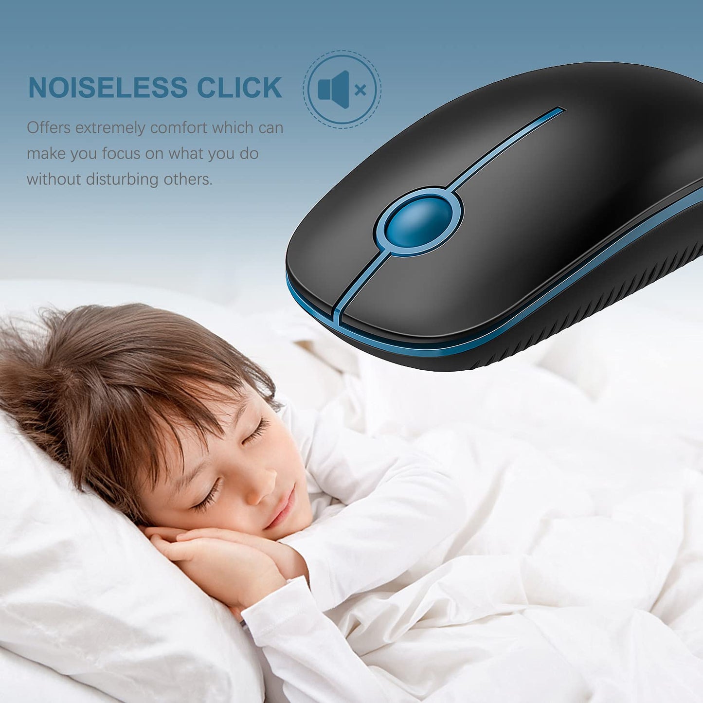 VssoPlor Wireless Mouse - Black & Gold