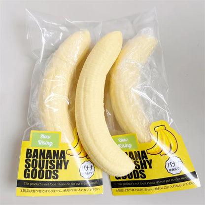 New Soft Banana Squishy Toy Slow Rising Yellow Banana Flesh Rebound Squeeze Toy Anti Stress Release Ball Hand Relax Child Gifts