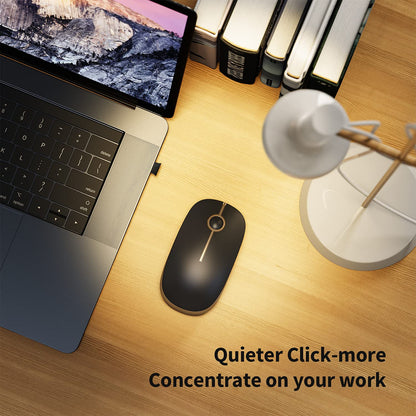 VssoPlor Wireless Mouse - Black & Gold