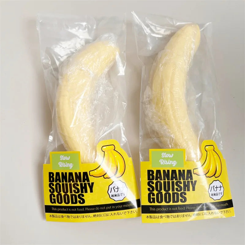 New Soft Banana Squishy Toy Slow Rising Yellow Banana Flesh Rebound Squeeze Toy Anti Stress Release Ball Hand Relax Child Gifts