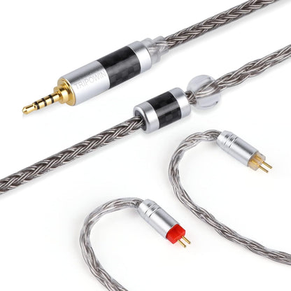 Zonie IEM Cable, 16 Core Silver Plated Earphone Upgraded Cords, 1.25M SPC in Ear Monitor Cable for KZ ZS10 PRO 2 AS10 PRO Tangzu Wan’Er SIMGOT Em6L(Recessed 2Pin, 2.5Mm) (Grey)