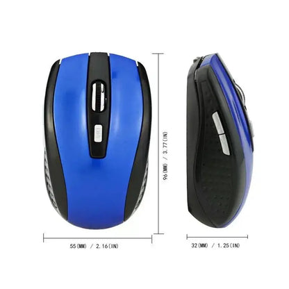 2.4G Wireless Mouse Portable Ergonomics Mouse Mobile Optical Office Mouse Adjustable 1600DPI Levels For Notebook Laptop MacBook