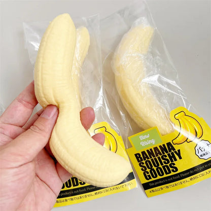 New Soft Banana Squishy Toy Slow Rising Yellow Banana Flesh Rebound Squeeze Toy Anti Stress Release Ball Hand Relax Child Gifts