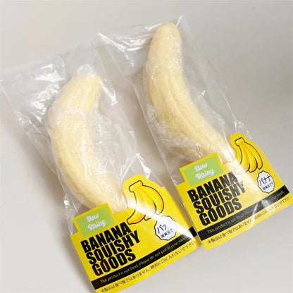 New Soft Banana Squishy Toy Slow Rising Yellow Banana Flesh Rebound Squeeze Toy Anti Stress Release Ball Hand Relax Child Gifts