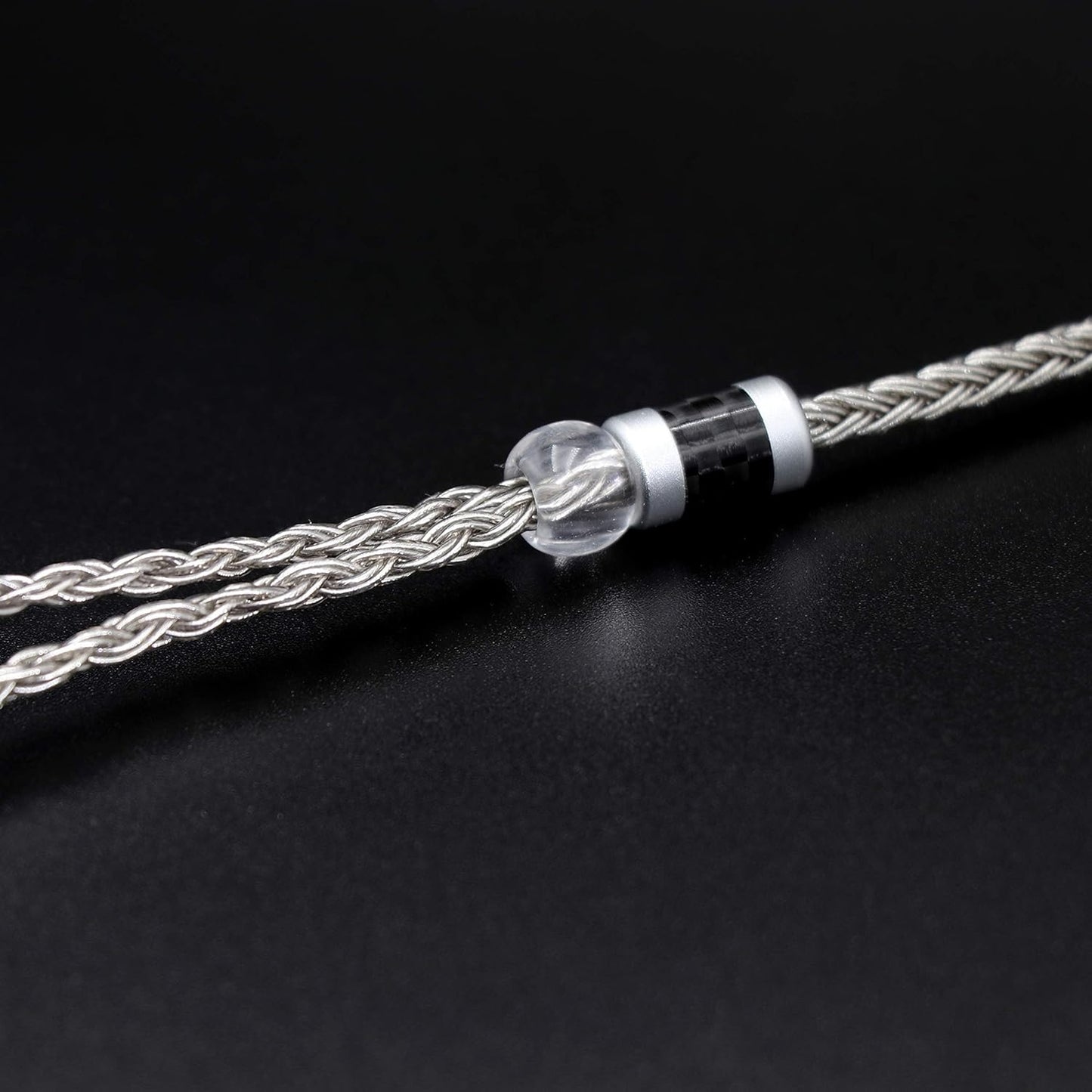 Zonie IEM Cable, 16 Core Silver Plated Earphone Upgraded Cords, 1.25M SPC in Ear Monitor Cable for KZ ZS10 PRO 2 AS10 PRO Tangzu Wan’Er SIMGOT Em6L(Recessed 2Pin, 2.5Mm) (Grey)