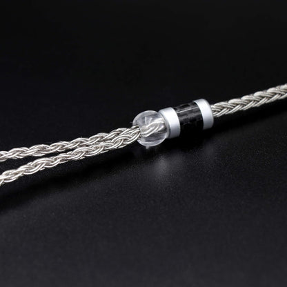 Zonie IEM Cable, 16 Core Silver Plated Earphone Upgraded Cords, 1.25M SPC in Ear Monitor Cable for KZ ZS10 PRO 2 AS10 PRO Tangzu Wan’Er SIMGOT Em6L(Recessed 2Pin, 2.5Mm) (Grey)