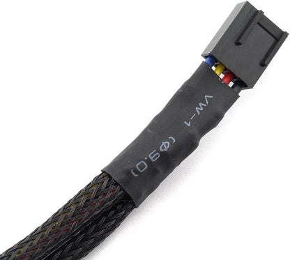 4Pin 1 to 3 Ways PWM Fan Splitter Cable - Black Sleeved Fan Power Extension - 27Cm/10.5 Inches